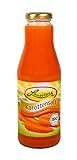 Karottensaft Saft-Bio-Gemüsesaft, der Lausitzer Bio-Möhrensaft mit 6x500ml in der...