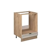 Vicco Herdumbauschrank Fame-Line, GrauBeige, 60 cm ohne Arbeitsplatte