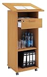 VCM Holz mobiles Rednerpult | Maße ca. H. 108 bis 120 cm x B. 60 cm x T. 50 cm...