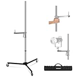 NEEWER 88'/224cm Lichtstativ Edelstahl Heavy Duty mit Pistolengriff, Gleitarm, abnehmbare...