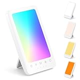 RICIAL Tageslichtlampe – 5 Helligkeitsstufen, 11 Farben, Sonnenlichtlampe ohne UV,...