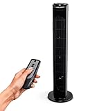 MEDION Turmventilator mit Fernbedienung (3 leise Geschwindigkeitsstufen, 45 Watt...