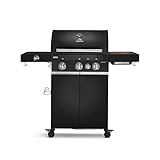 BURNHARD® 3-Brenner Gasgrill FRED Deluxe inkl. Backburner, 900°C...