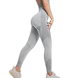 Generisch Damen Sporthose Elastischer Lange Sport Leggings Mit Taschen High Waist Sport...