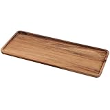 ZEONHEI 1 Stück Dekotablett Akazie Serviertablett Holz Rechteckig Holztablett...