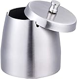VIBOOS Aschenbecher mit Zigarettendeckel, groß, geeignet für drinnen und draußen,...