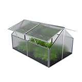 GARMIO® Gewächshaus Protea Klein, Alu Frühbeet, Mini-Gewächshaus, Treibhaus,...