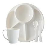 Divided Plates, 500g Reusable Kids Food Tray, PP Dinnerware Sets, Ideal for Offices,...