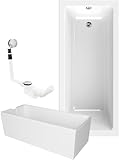 Calmwaters® Rechteck Badewanne Komplettset 170x75 cm mit Wannenträger &...