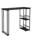 WOLTU Bartisch BT25sz Stehtisch Bistrotisch Bartheke Tresentisch, mit 2...