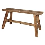 Rustikale Sitzbank aus Altholz 90x35cm Landhausbank Dielenbank Holzbank Bank