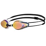 arena Tracks Mirror Unisex Wettkampf-Schwimmbrille für Erwachsene, Schwimmbrille mit...