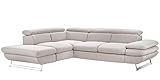 Mivano Ecksofa Prestige, Modernes Schlafsofa in L-Form mit Ottomane und Bettfunktion,...