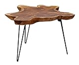 Brillibrum Design Teakholz Klapptisch Wohnzimmertisch Holz Kleiner Beistelltisch...