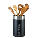Premier Housewares Utensilienhalter, H18 x W10 x D10cm, Schwarz