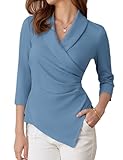 GRACE KARIN Oberteile Damen Sommer V-Ausschnitt Blusen Business Outfit Damen...