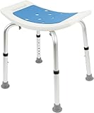 KARAT Duschhocker - höhenverstellbarer Duschstuhl 37,5-49,5cm - belastbar bis 136kg -...
