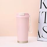 Longiang Thermobecher Edelstahl 530ml, Auslaufsicher Kaffeebecher to go mit Deckel und...