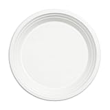 MyPapp Plastikteller 100 Stück Ungeteilt | Mehrweg Ø22 cm Plastik Teller...