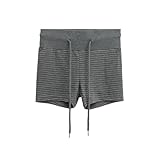 Lässige Strickshorts für Damen, elastische Taille, schmale Passform, gerades Bein,...