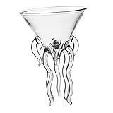Luxshiny 1 Stück Cocktail Glas Kelch Oktopus-Brille Trinkbrille Oktopus-Cocktail Partys...