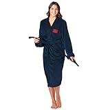 Northwest Damen Bathrobe Silk Touch Bademantel, Blau, Small-Medium