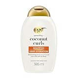 OGX Coconut Curls Shampoo 385 ml, feuchtigkeitsspendendes Haarshampoo mit Kokosöl,...