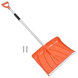 Schneeschaufel Aluminium - Lawinenschaufel, Abgewinkelte Schaufel, Rutschfester D-Griff,...