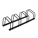 Relaxdays Fahrradständer Boden, für 4 Räder, bis 60 mm Reifenbreite, Metall,...