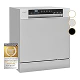 Exquisit Geschirrspüler GSP5508-030D silber | Spülmaschine 55 cm | ECO-Modus |...