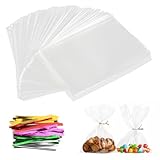 AIVEKE 100 Stück Durchsichtige Cellophantüten - 15x25cm Geschenktüten Plastiktüten...
