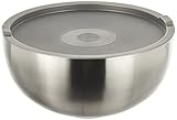 GSW 552301 Thermoschüssel mit Kunststoffdeckel, Edelstahl, silber, 30 cm, 30.5...