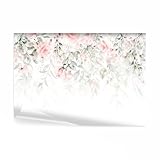 decomonkey Fototapete Blumen Rose 350x256 cm XL Tapete Fototapeten Vlies Tapeten...