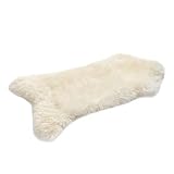 Lammfell Weiß 100-110 cm - Weich Schaffell Echt - Natürliche Lammfell Teppich Wohnzimmer...