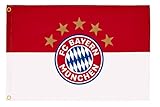 FC Bayern München Flagge mit Ösen Fahne Logo ca. 100x150 cm FCB Fanartikel 5...