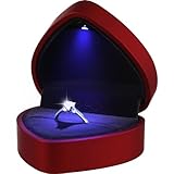 LED Ring Box Herzform Ring Schachtel Schmuckschatullen Geschenkbox für Hochzeit...