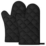 AUAUY 1 Paar Ofenhandschuhe, Baumwolle Topfhandschuhe, Backofenhandschuhe, Waschbare...