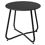 Grand patio Beistelltisch Kaffeetisch Rund Garten Beistelltisch Outdoor, Leicht, Stabil,...