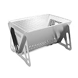 Holzkohlegrill Aus Edelstahl, Outdoor BBQ Grills Tisch-Campinggrill, Abnehmbar Und...