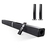 HoYLluDLL 2.0-Kanal Soundbar für TV Geräte, 32 Zoll Teilbare 2-in-1 für TV...
