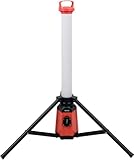 YATO Profi LED Tower Baustrahler mit Steckdose und Stativ, 360° 3800 Lumen, 50...