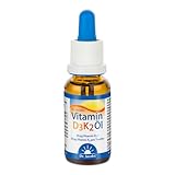 Dr. Jacob's Vitamin D3K2 Öl 20 ml I Nahrungsergänzung für Knochen¹ und Immunsystem² I...