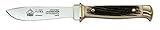 Puma Jagdnicker, Stahl 440 C, Hirschhorn-Schalen Messer, grau, M