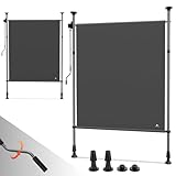 Strattore Klemmmarkise Senkrechtmarkise 120x310 cm Ausziehbar Höhenverstellbar...