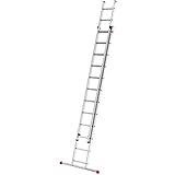 Hailo S80 ProfiStep duo Alu-Schiebeleiter, 2 x 12 Sprossen belastbar bis 150 kg,...