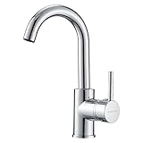 WasserHoy Waschtischarmatur 360° Schwenkende mit Auslauf Höhe 10.47'', Wasserhahn...