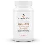 3er Pack Vita World Cistus 500 Cistus Incanus Zistrose 3 x 60 Kapseln Made in Germany Zink...