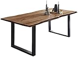 SAM Baumkantentisch 140x80 cm Mephisto, Akazienholz massiv + naturfarben...