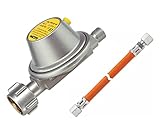 GOK Niederdruckregler 0,8 kg/h 30 mbar EN61 mit 40cm Gasschlauch (Jahrgang 2024)