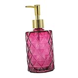 SOLUSTRE Glasflasche Seifenspender Eleganter Handseifenspender für Shampoo Duschgel...